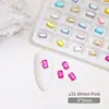 Estilo Ins Mini Color Caramelo Octágono Strass de Fondo Plano Decoraciones para Uñas Decoración de Uñas de Vidrio Color Mixto al por Mayor Strass