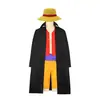 One Piece Ropa de cosplay de Luffy Dos Años Después Segunda Generación Ropa de cosplay Sombrero de Paja Zapatos Disfraz de Halloween