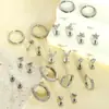 Os 12 Pares Mais Quentes da Amazon de Brincos Geométricos Simples de Aço Inoxidável Brincos Dourados Fabricantes Prontos para Venda Atacado