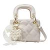 Bolso de Princesa Diana de Gama Alta y Elegante Verano 2025 Nuevo Moda Femenina Tendencia Mini Bolso Cuadrado Acolchado Bolso de Hombro