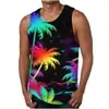 Chaleco Casual de Verano para Hombre Europeo y Americano Transfronterizo Estampado Digital Playa Hawaiana Exterior Transpirable Chaleco para Hombre