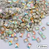 8*10mm Largo Recto Joyería para Uñas Diamante de Punta Inferior Forma Especial Popular en Xiaohongshu Material de Uña Portátil Diamante para Uñas al por Mayor