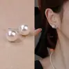 Brincos de Prata 925 com Pérolas Estilo Retro Febre Coreana, Mesmo Estilo das Influenciadoras Femininas, Atacado em Lote