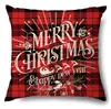 Funda de almohada navideña Transfronteriza Amazon Decoración del hogar Estilo europeo Lino sintético Funda de cojín para sofá Funda de almohada para vacaciones de Navidad