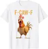 Amazon Transfronterizo Nuevo F-Caw-F Divertida Camiseta de Manga Corta con Cuello Redondo Estampado de Gallo Verano Casual Top de Manga Corta