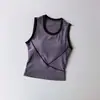 Roupas de Yoga Femininas Regata Esportiva Roupa Externa Justa Secagem Rápida Roupa Íntima Roupas Fitness Manga Curta com Bojo Top de Corrida