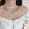 Heytao Estilo Dulce y Puro Gargantilla de Encaje con Lazo Cadena para el Cuello Collar de Gama Alta Colección de Cadenas para la Clavícula de Mujer