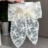 Feito à mão Super Transparente Renda Renda Quebrada Trevo de Quatro Folhas Laço Presilha de Primavera Europeu e Americano Transfronteiriço Grampo de Cabelo Acessório de Cabeça Novo Estilo Feminino