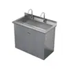 Lavabo de Hospital Acero Inoxidable 304 Taller de Purificación Fábrica de Alimentos Hospitalarios Lavabo con Sensor Operado con el Pie Lavabo
