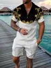 2026 Estilo Nuevo Europeo para Hombre Estación Independiente Fuente Casual Bloque de Color POLO Cremallera Cuello Solapa Camisa Manga Corta Conjunto