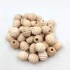 Contas de Madeira em Favo de Mel de 20mm Cor Natural da Madeira Festival das Abelhas Madeira de Lótus Contas Redondas Contas Soltas Acessórios para Joias DIY