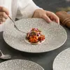 Platos de Cerámica Blanca Esmaltada del Fabricante, Nuevo Modelo 2026, Vajilla de Alta Gama, Platos de Cena para Hotel, Vajilla Creativa de Color Bajo Esmalte