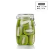 Frasco de Vidrio Sellado de Grado Alimenticio con Tapa de Cierre Rápido, Contenedor de Almacenamiento de Gran Capacidad para Vino de Frutas, Miel y Pepinillos