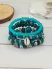 Nuevo Conjunto de Pulseras Apilables de Múltiples Capas Estilo Bohemio Playa Mariposa Concha Cuentas Coloridas Pulsera Estilo Étnico