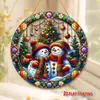 Novos enfeites de disco de acrílico artesanais DIY transfronteiriços com padrões de Natal e Halloween, pequenas decorações penduradas para casa e vitrines de lojas