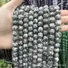 Cuentas Sueltas de Piedra Natural, Cuentas Redondas de Piedra Sésamo Blanco, Accesorios para Joyería DIY, Cuentas para Pulseras, Productos Semiacabados al por Mayor