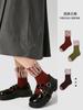 1742 calcetines infantiles al por mayor otoño e invierno nuevos calcetines de tubo estilo borla tejida anti-tejido algodón peinado sin costuras para niñas