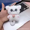 Colgante de Campana para Gato Siamés Relleno y Chirriante Gatito Llavero para Mochila Escolar Colgante Regalo para Pareja de Estudiantes Cola de Gato