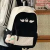 Mochila japonesa estilo girlie com bolinhas para meninas do ensino fundamental e médio, leve, de grande capacidade, alta aparência, mochila escolar de desenho animado
