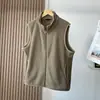 ¡Estilo de Pareja 11 Colores! ¡Fleece Fino de Doble Cara! Chaleco Caliente de Color Sólido de Forro Polar con Cuello Alto Unisex Otoño/Invierno