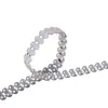 Fileira Única de Strass de Resina Pérola em Formato de Tira Off-White para Acessórios de Roupa, Tela de Strass, Artesanato DIY, Joias Personalizáveis