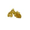 Joyería DIY Pulsera Collar Accesorios Recortado Oro Mate Estilo Clásico Palabra Feliz Colgante Pequeño
