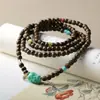 Pulseras de Agarwood Amarillo Seda Dorada Hechas a Mano al por Mayor, Cuentas de Oración Budistas, Pulseras Qinan, Joyería de Estilo Étnico