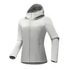 Chaqueta softshell ligera para mujer para exteriores, cortavientos, impermeable, transpirable, con capucha, adecuada para otoño e invierno, e ideal como prenda exterior para senderismo o montañismo