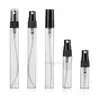 Botella de Spray de Perfume Muestra Tónico Protector Solar en Spray Botella de Vidrio Transparente Mini Portátil Niebla Fina Botella Vacía
