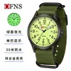 Reloj de Pulsera Nuevo Ofns Moda Números Grandes Casual Correa de Nylon Fluorescente Resistente al Agua con Calendario Uso para Examen Reloj de Cuarzo