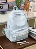 Mochila Fofa Estilo Japonês com Estampa de Desenho Animado Renda nas Alças Estilo Ballet Doce Macia para Meninas Mini Mochila de Viagem