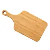 Tabla de cortar cuadrada de bambú personalizada con asa, Tabla de bambú para pizza y filete para el hogar, Tabla de cortar de cocina con asa engrosada