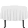 Color Sólido Blanco Negro Redondo Tela Restaurante Conferencia Evento Fiesta Desechable Mantel Redondo Cuadros Personalizable Mesa de Comedor