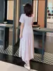 Vestido Inno Talla Grande Cuello Cuadrado Modificado Fresco y Suave Verano 2026 Nuevo Vestido de Longitud Media con Estampado de Satén 265192