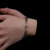 Pulsera de Acero de Titanio de Cuatro Hojas para Hombres, No se Desvanece, de Alta Gama, Joyería de Mano Simple y Versátil para Mujeres, Accesorios de Joyería con Diseño de Nicho