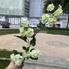 Fabricante de Flores Artificiales para Bodas Verdes Hortensia Verde Rosa Rocío de Golondrina Loto Bola de Cebolla Decoración Suave para Bodas Flor Artificial al por Mayor
