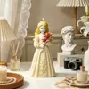 Molde de Silicone Princesa Rosa 3D Menina Retrô Europeia Vela Aromática Artesanal Molde para Decoração de Casa em Resina