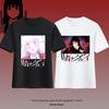 Camiseta Crazy Gambling Deep Animação Círculo Casal Masculino e Feminino Estudante Manga Curta Lua Amarela Luna Cobra Manga Sonho Camiseta de Algodão