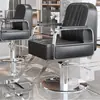 Silla de Barbería de Moda Famosa en Internet, Silla Específica para Cortes de Cabello en Salón, Asiento Reclinable y Ajustable para Peluquería, Permanente y Teñido