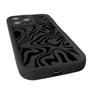 Funda de Teléfono Única con Diseño No Recargado, Patrón de Ola Negro Puro para iPhone 15 Pro Max, Resistente a Golpes, Resistente a la Suciedad, Textura Mate Ip17