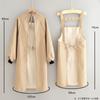 Delantal de Lona Estilo Coreano de Manga Larga para Cocina Hogareña, Bata, Delantal Especial para Catering, Ropa de Trabajo Transpirable Anti-Manchas para Mujeres