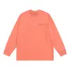 Nueva Camiseta de Manga Larga 22SS Línea Essentials Cuello Alto Pequeño faer of god Estampado de Letras Afelpado