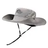 Sombrero de Vaquero Occidental para Hombre, Sombrero de Sol de Verano para Exteriores, Sombrero para Montañismo, Viajes, Pesca, Sombrero de Pescador, Secado Rápido, Transpirable, Sombrero de Protección Solar