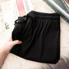 [Procesamiento Personalizado] Pantalones de Pierna Ancha de Seda Helada para Mujer, Verano, Delgados, de Cintura Alta, con Caída, Adelgazantes, Casuales, de Piso, para Personas Bajas