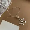 Colar com Pingente de Pedra de Vidro Estrela Geométrica Oval Coração Avelã Flor Sino Joias de Luxo Leve de Alta Qualidade