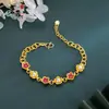 Pulsera de Perlas con Polvo de Perla de Seis Perlas y Cinco Flores, Fresca y Dulce, Joyería de Esmalte de Moda y Versátil
