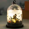 Linterna de Calabaza de Halloween Transfronteriza Pantalla Pequeña Luz de Vela Digital LED Gancho Tipo Luz Nocturna Regalo de Halloween Navidad