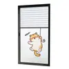 Pegatinas de Vidrio para Baño de Animales Lindos, Protección de Privacidad Translúcida y Opaca, Película de Vidrio Esmerilado de Dibujos Animados para Ventanas de Inodoro