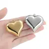 Colgante Hueco de Acero Inoxidable Totalmente Pulido a Mano Corazón de Melocotón Colgante Brillante Collar de Aretes DIY Joyería con Forma de Corazón Venta al por Mayor