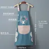Delantal impermeable y a prueba de aceite con diseño de corona de conejo, resistente a la suciedad y al aceite, adecuado para la cocina y el hogar, con función para secar las manos, elegante delantal para las tareas del hogar